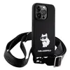 Чехол Karl Lagerfeld для iPhone 15 Pro Max Liquid Silicone Strap (KLHCP15XSCBSCNK)