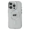 Чехол Karl Lagerfeld NFT Karl Head Metal Camera MagSafe для iPhone 16 Pro Max, PC/TPU White (KLHMP16XHLSKIH)