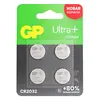 Батарейки GP Ultra Plus CR2032, 4 шт (CR2032UP-2CCRSBC4 40/2400)