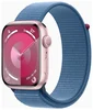 Часы Apple Watch Series 9, GPS, 45 mm, Silver Aluminium Case with Winter Blue Sport Loop, алюминиевый корпус розового цвета (MR9G3LL/A)