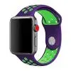 Силиконовый ремешок Nike 38мм- 40мм для Apple Watch Черный с зеленым