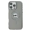 Чехол Karl Lagerfeld NFT Karl Head Metal Camera MagSafe для iPhone 16 Pro Max, PC/TPU White/Black (KLHMP16XHLSKIK)