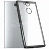 Чехол-накладка силиконовый для Sony Xperia XA2 / XA2 Dual (прозрачный с черным)