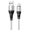 Дата-кабель USB универсальный Lightning Hoco X50 (2,4A) (серый)