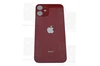 Задняя крышка iPhone 12 mini red (красная) с увеличенным вырезом под камеру  Премиум AA