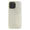 Чехол Karl Lagerfeld для iPhone 16 Pro, PU Wrinkled Signature Metal logo, золотистый (KLHCP16LPFMFBKMD)