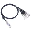 Кабель DAC LR-LINK QSFP+-4XSFP+-DAC-5M S/FTP, 5м, многожильный, черный