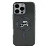 Чехол Karl Lagerfeld NFT Karl & Choup Head Metal Camera MagSafe для iPhone 16 Pro, PC/TPU White/Black (KLHMP16LHLSKCK)