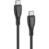 Кабель PERO DC-11, USB Type-C (m) - USB Type-C (m), 1м, 3A, черный