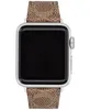 Коричневый холщовый ремешок 38/40/41 мм ремешок apple watch COACH, коричневый