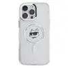 Чехол Karl Lagerfeld NFT Choupette Head Metal Camera MagSafe для iPhone 16 Pro, PC/TPU White (KLHMP16LHLSCHH)