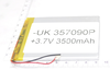 00-00016035 Аккумулятор 3.7V 3500mAh 3.5x70x90mm универсальный с проводками