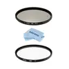 Hoya 58mm HD3 UV and Circular Polarizer Filter Kit - With Microfiber Cloth