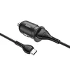 Автомобильная зарядка HOCO Z43 Mighty 1xUSB, 3А, 18W, QC3.0 с кабелем Type-C 1м (черная)