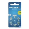 Батарейка ZA10 Renata Zinc Air 1.45V для слуховых аппаратов (6 шт в блистере)