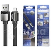 Кабель USB - Lightning Remax RC-154i (2.4А, плоский) Черный