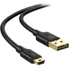 Кабель UGREEN US132, USB 2.0 A(m) - mini USB B (m), GOLD , ферритовый фильтр , 0.5м, черный [10354]