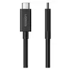 Кабель uGreen Thunderbolt 4 USB Type C, резиновое покрытие, 0,8 м, черный (30389)