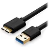 Кабель UGREEN US130, USB 3.0 A(m) - micro USB 3.0 B (m), GOLD , ферритовый фильтр , 2м, черный [10843]