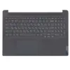 Клавиатура (топ-панель) для ноутбука Lenovo IdeaPad 5 Pro-16IHU6 темно-серая с темно-серым топкейсом и подсветкой