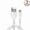 Дата-кабель microUSB 2м Hoco X20 Flash (белый)