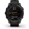 Умные часы Garmin Fenix 7 Sapphire Solar, титановый черный DLC с черным ремешком