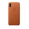 Чехол кожаный Leather Case для iPhone Xs Max Коричневый