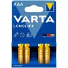 AAA Батарейка VARTA Longlife LR03 Alkaline, 4 шт.