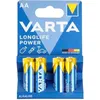 AA Батарейка VARTA Longlife power High Energy LR6 BL4 Alkaline, 4 шт.