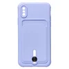 Чехол-накладка - SC304 с картхолдером для "Apple iPhone X/iPhone XS" (light violet) (218017)