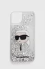 Чехол для iPhone 14 Plus 6,7 Karl Lagerfeld, серебряный