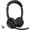 Гарнитура Jabra Evolve2 65 Flex, для компьютера/мобильных устройств, накладные, Bluetooth, черный [26699-999-999]