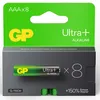 Батарейки GP ААА мизинчиковые алкалиновые Ultra Plus Alkaline, набор 8 шт (24AUPA21-BC8)