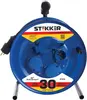 STEKKER Удлинитель на металлической катушке с/з 4-местный Stekker, PRF02-41-30, 30м, 3х2,5 морозостойкий, серия Professional, синий 39296