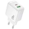 Адаптер Сетевой Borofone BAS44A Potential USB/Type-C 20W (white)