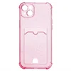 Чехол-накладка - SC300 с картхолдером для "Apple iPhone 14 Plus" (pink)