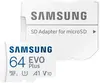 Карта памяти microSDXC UHS-I U1 Samsung EVO PLUS 64 ГБ, 130 МБ/с, Class 10, MB-MC64KA,  1 шт., переходник SD