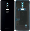 Задняя крышка для OnePlus 6 черная глянцевая (Mirror Black) со стеклом камеры