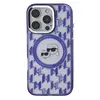 Чехол Karl Lagerfeld для iPhone 16 Pro Max, PC/TPU MagSafe Monogram NFT Karl & Choupette, фиолетовый (KLHMP16XHMCKMHU)