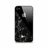 Силиконовый чехол Черный мрамор половинка на iPhone 4/4S