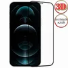 Защитное стекло 3D для Apple iPhone 12 Pro [изогнутое клеится на весь экран] (черное)