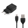 Блок питания (сетевой адаптер) BOROFONE BA19A Nimble 1xUSB, 1А с кабелем MicroUSB, 1м черный