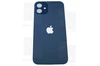 Задняя крышка iPhone 12 blue (синее) с увеличенным вырезом под камеру