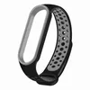 Силиконовый ремешок для Xiaomi Mi Smart Band 5 / Mi Smart Band 6 (черный/серый) Sport