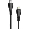 Кабель PERO DC-11, Lightning (m) - USB Type-C (m), 3м, 3A, черный [prdc-11tl3mb]