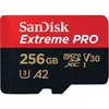 Карта памяти microSDXC UHS-I U3 Sandisk Extreme Pro 256 ГБ, 200 МБ/с, Class 10, SDSQXCD-256G-GN6MA, 1 шт., переходник SD