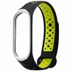 Силиконовый ремешок для Xiaomi Mi Band 3 / Mi Band 4 (черный/салатовый) Sport