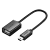 Адаптер UGREEN Mini USB 5Pin to USB 2.0 A Female OTG Cable 10 см черный US249