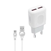 Блок питания (сетевой адаптер) Earldom ES-147M 2,4A 2xUSB Home Charger With Micro USB Cable (белый)