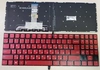 Клавиатура для ноутбука Lenovo Legion Y720-15IKB красная, без рамки, с подсветкой